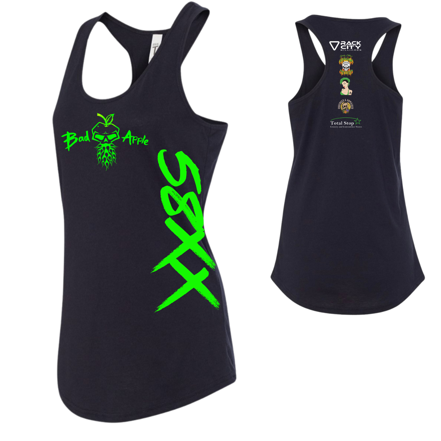 Bad Apple Black Ladies Specialty Racerback retail