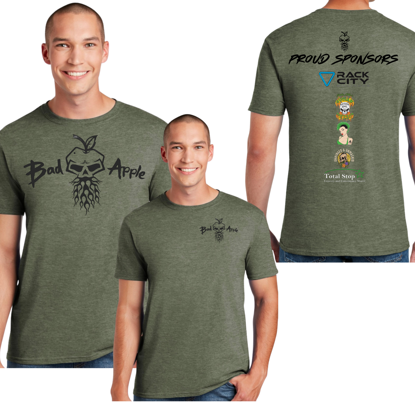 Bad Apple- Classic- Military Green TShirts