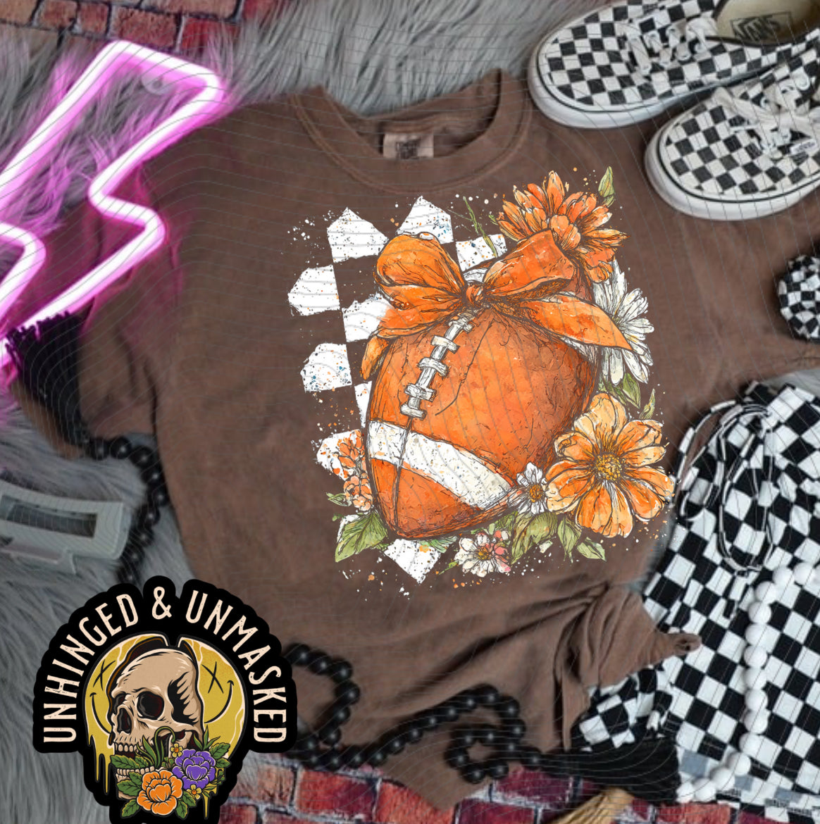 Football with flowers