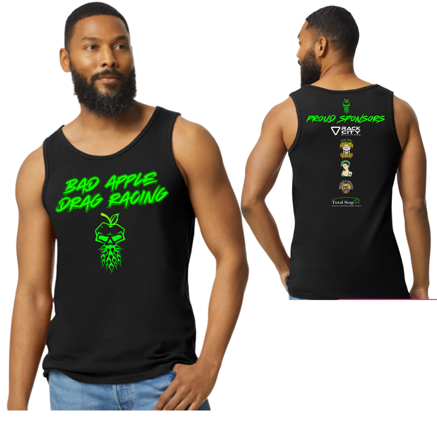 Bad Apple Men’s Specialty Tank Top- Black-logo Retail