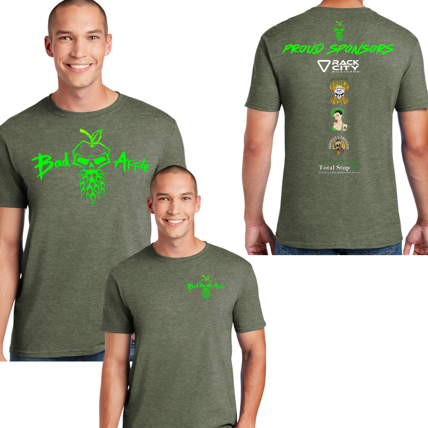 Bad Apple- Classic- Military Green TShirts