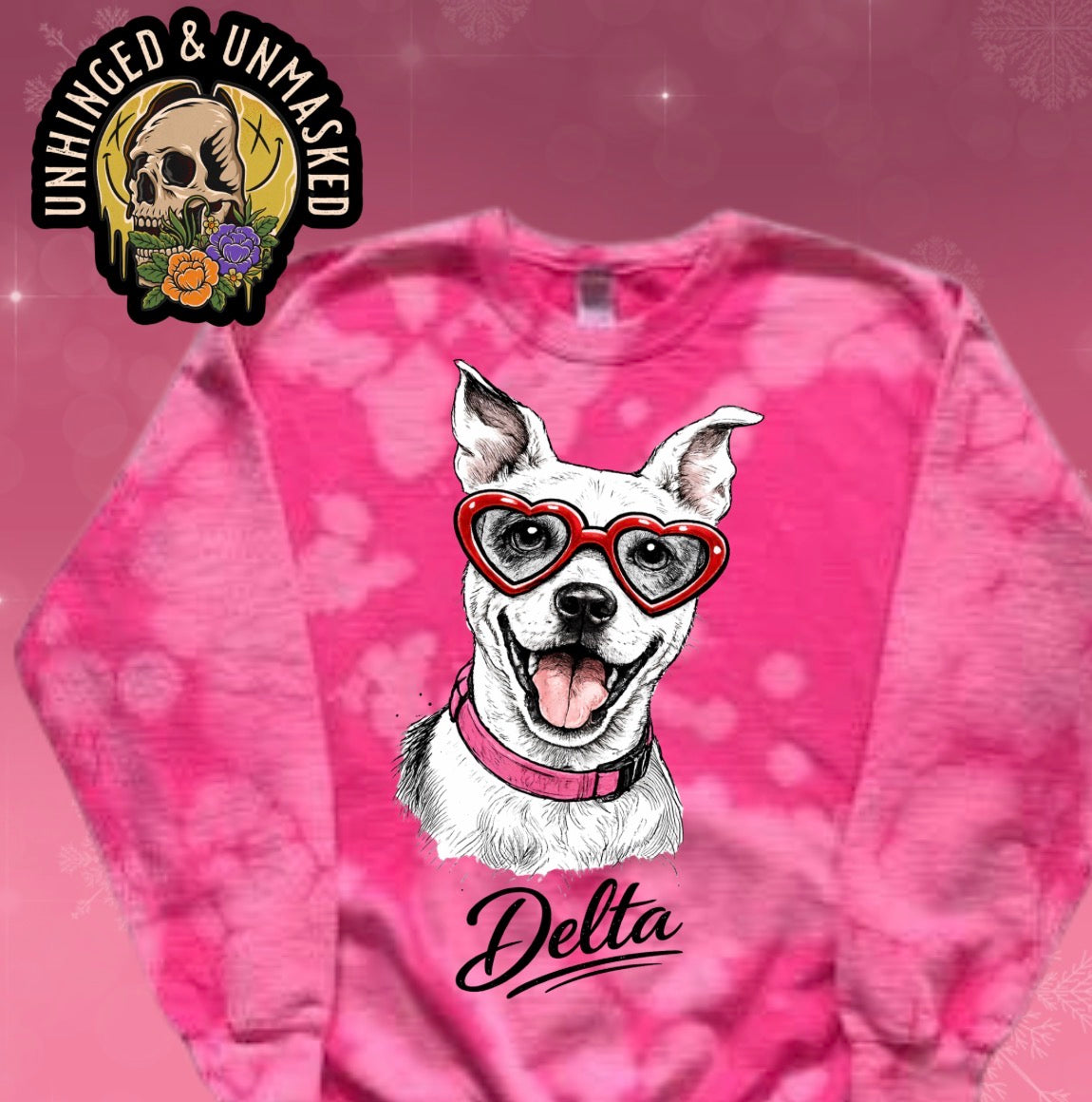 Pink Crew Neck- Custom Furbaby