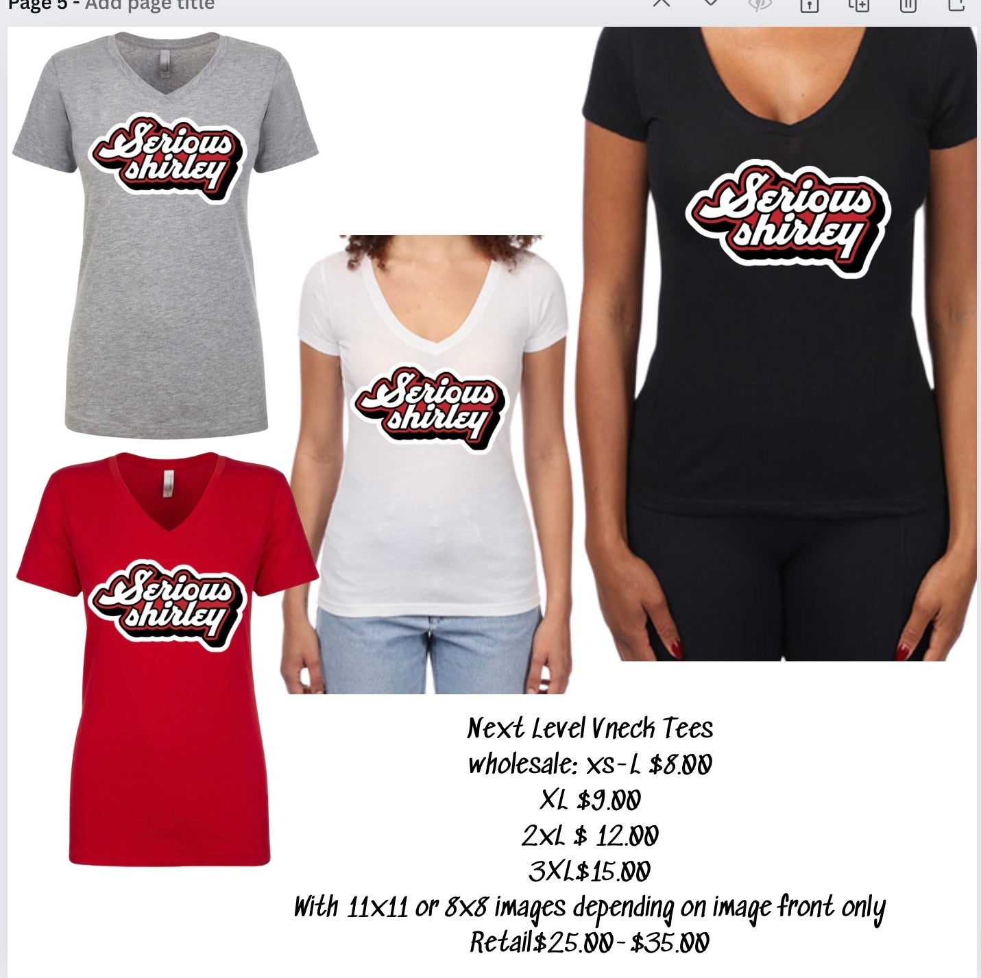 Serious Shirley Logo Woman’s Vneck