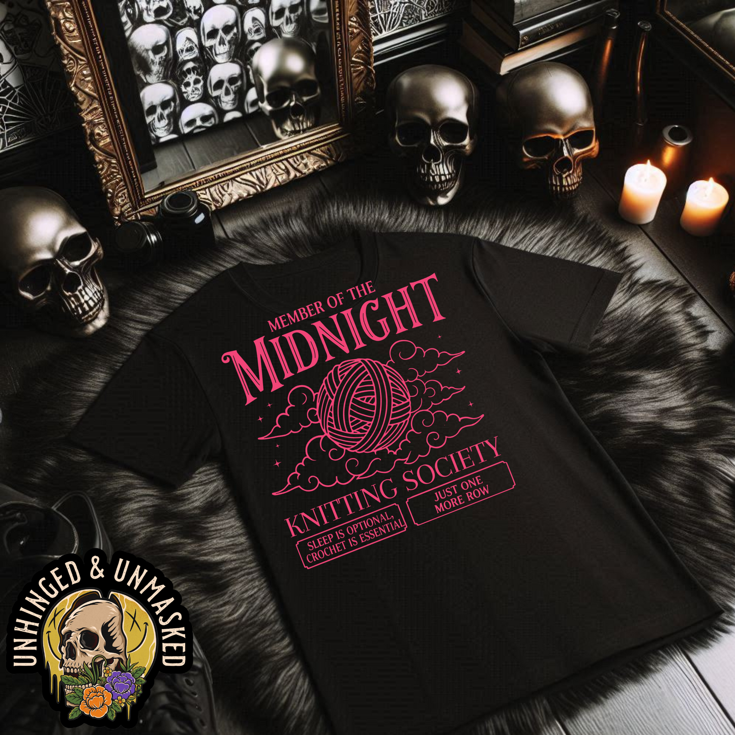 Tashi B-Midnight Knitting-Tshirt Pink Font