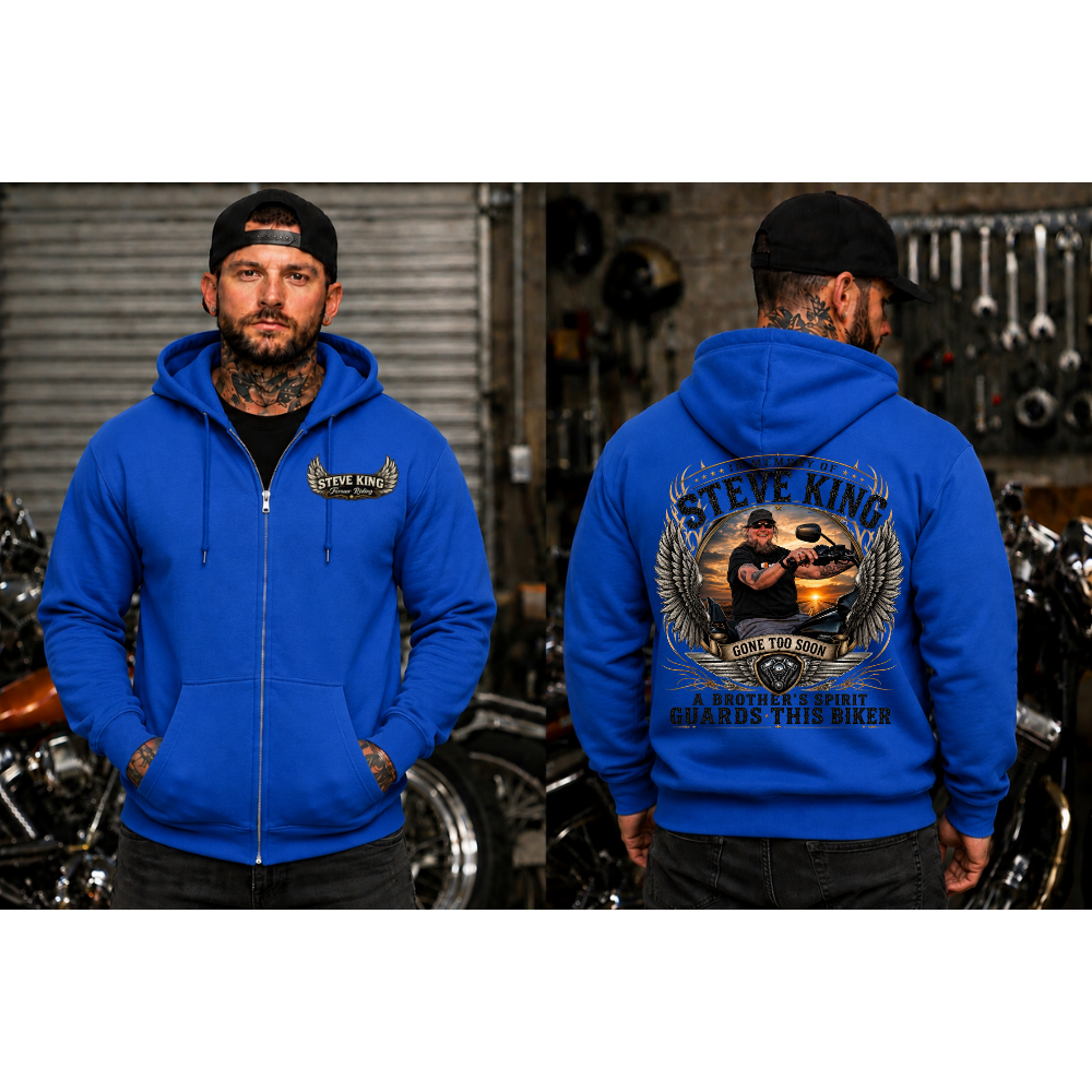 Steve King Memorial- Royal- "A Brother's Spirit Guards This Biker"