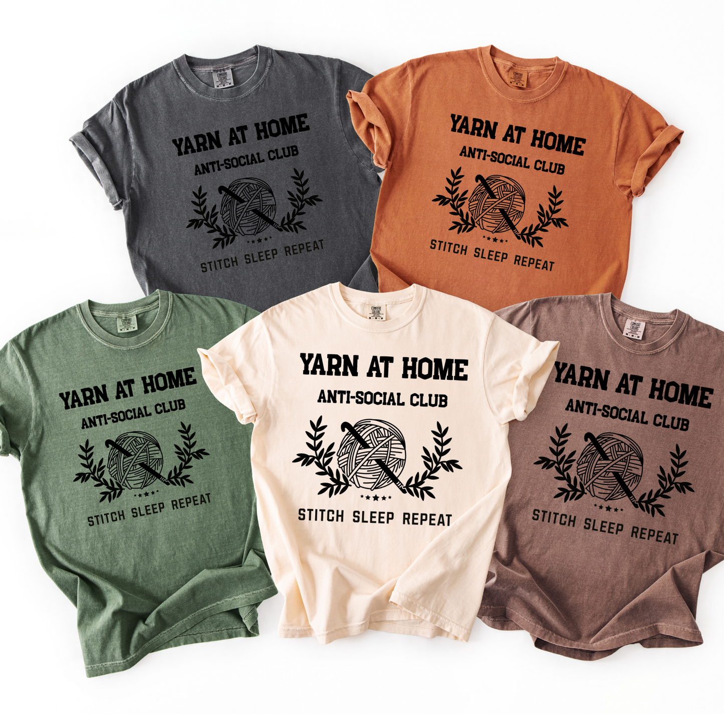 Tashi B-Yarn At Home- Neutral Solid- Black Font