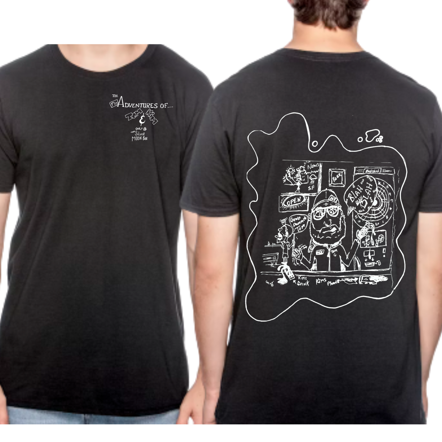 Silver Moon- Black unisex tshirt