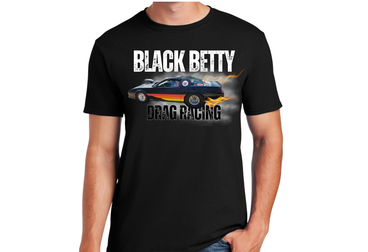 Black Betty- Blk Tshirt- Car Full Front