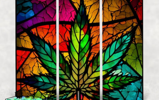 Leaf in stain glass Tumbler
