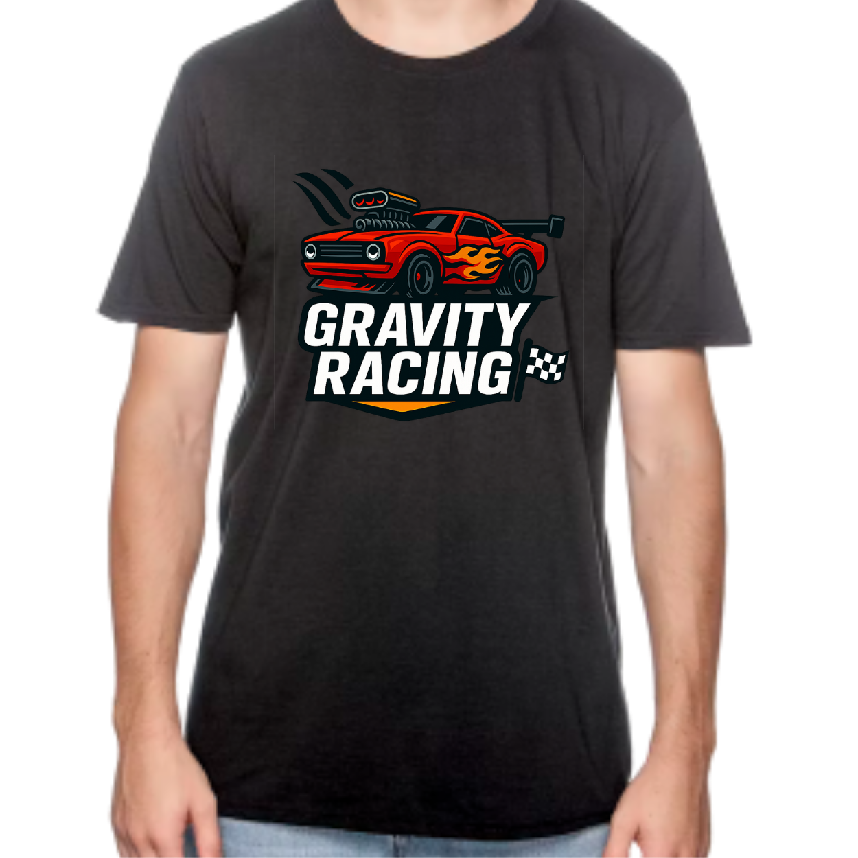 Gravity Racing- Black-Tshirt