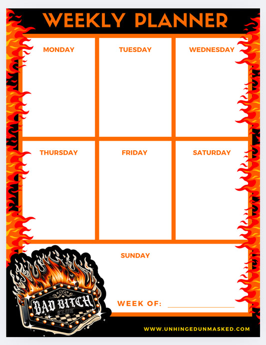 Bad Bitch weekly planner