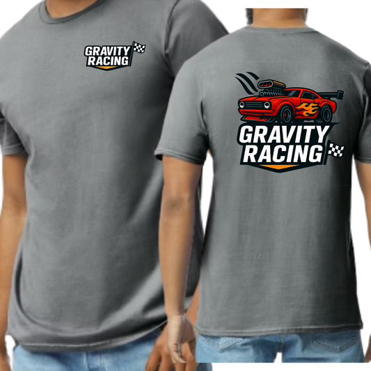 Gravity Racing- Charcoal- Pocket Large back- Tshirt