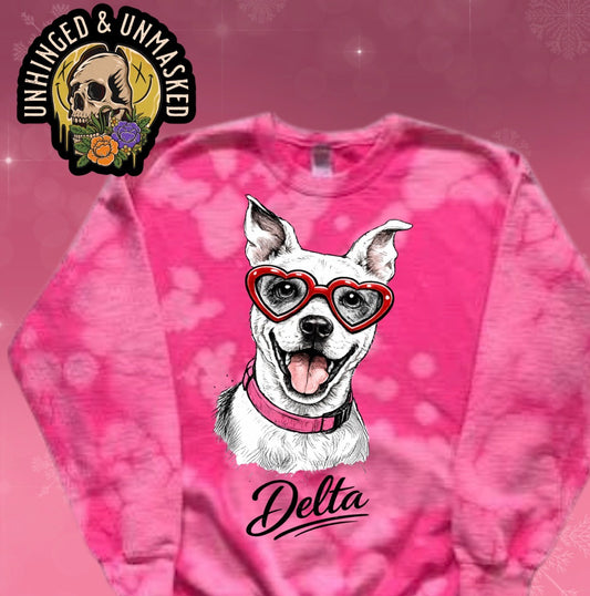 Pink Crew Neck- Custom Furbaby