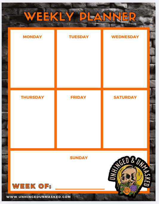 U& U weekly planner