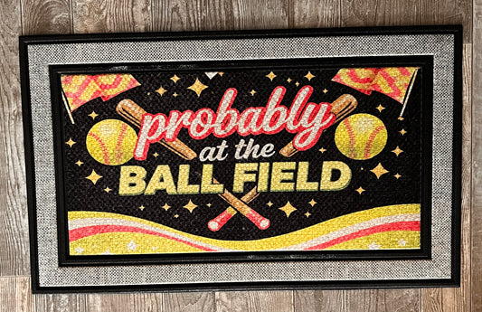 Doormat-At the ball field (softball)