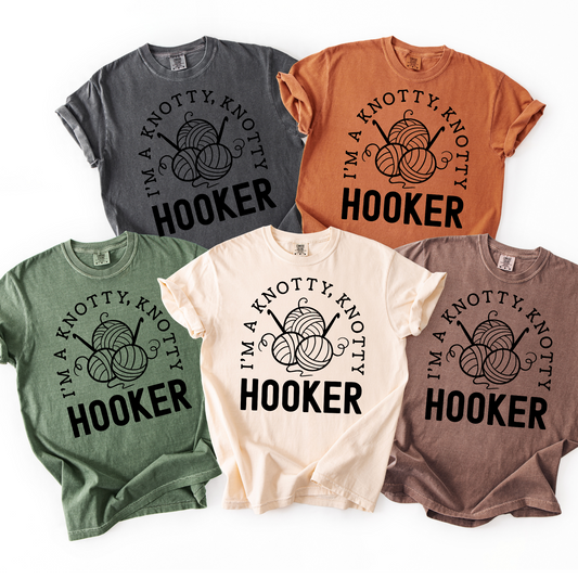 Tashi B-Knotty Hooker- Neutral Solid- Black Font