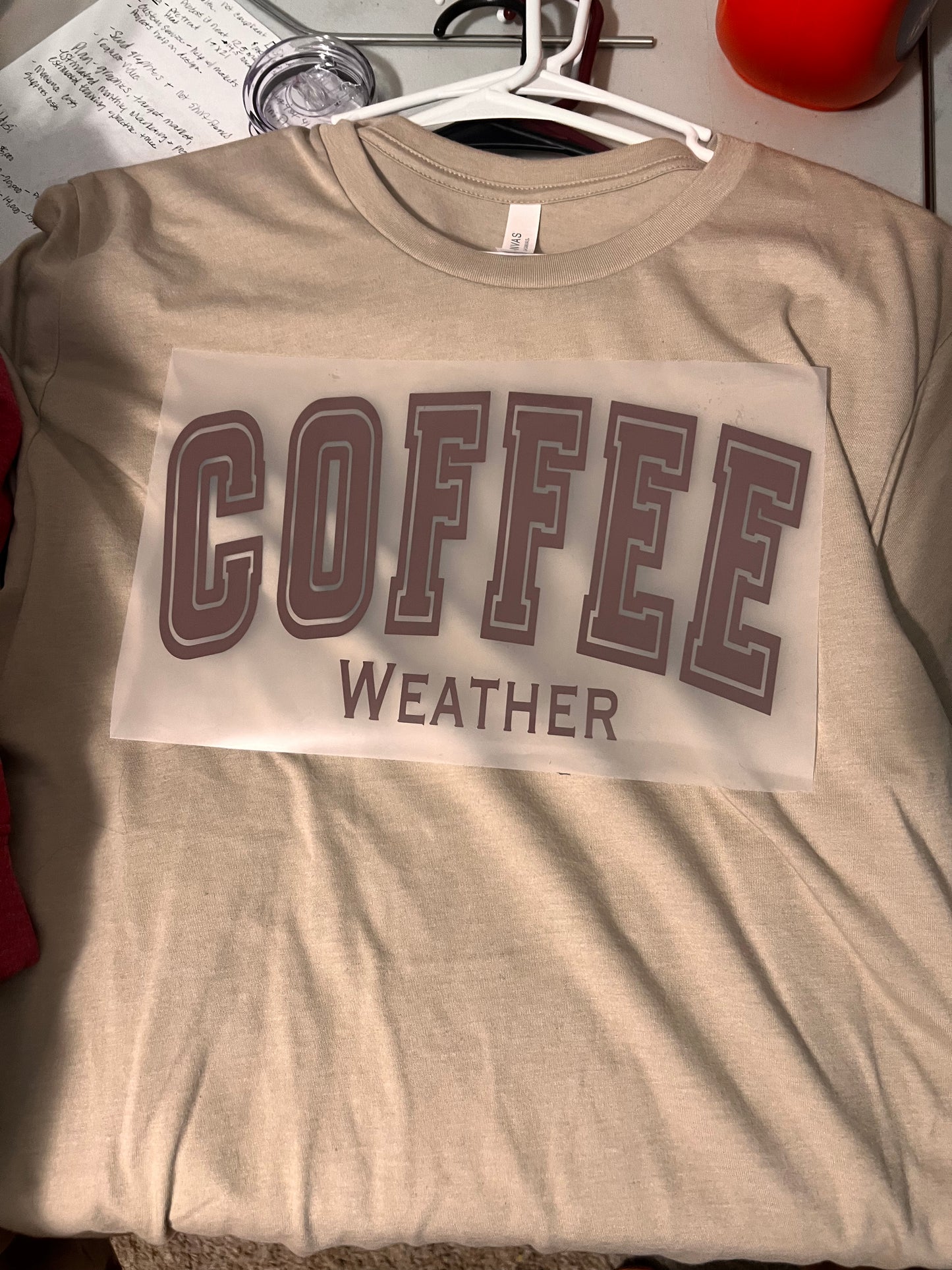 Coffee weather puff brown