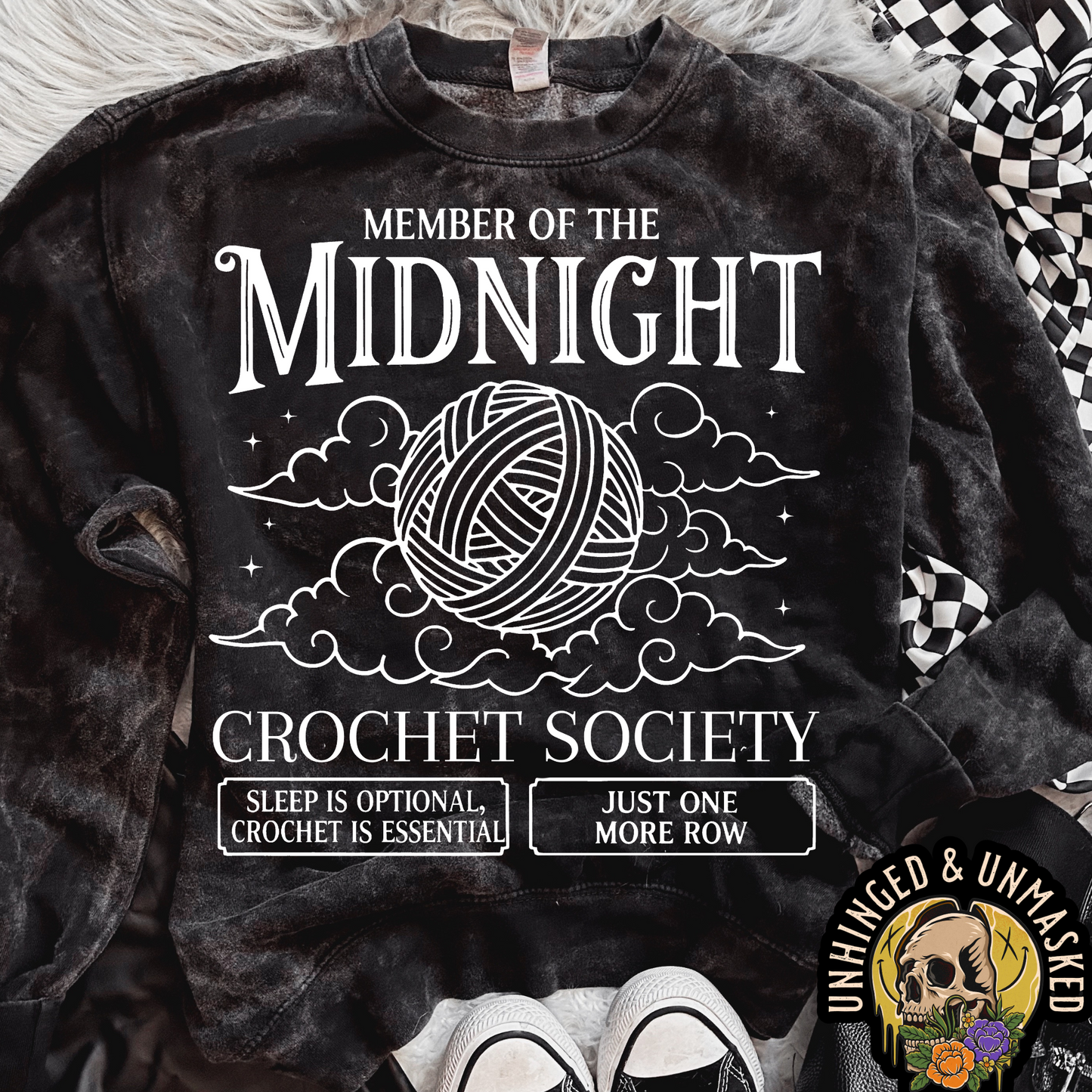 Tashi B- Midnight Crochet -Crew Neck