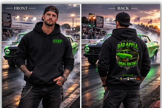 Bad Apple-2026-POCKET WITH BACK  CAR IMAGE -HOODIE