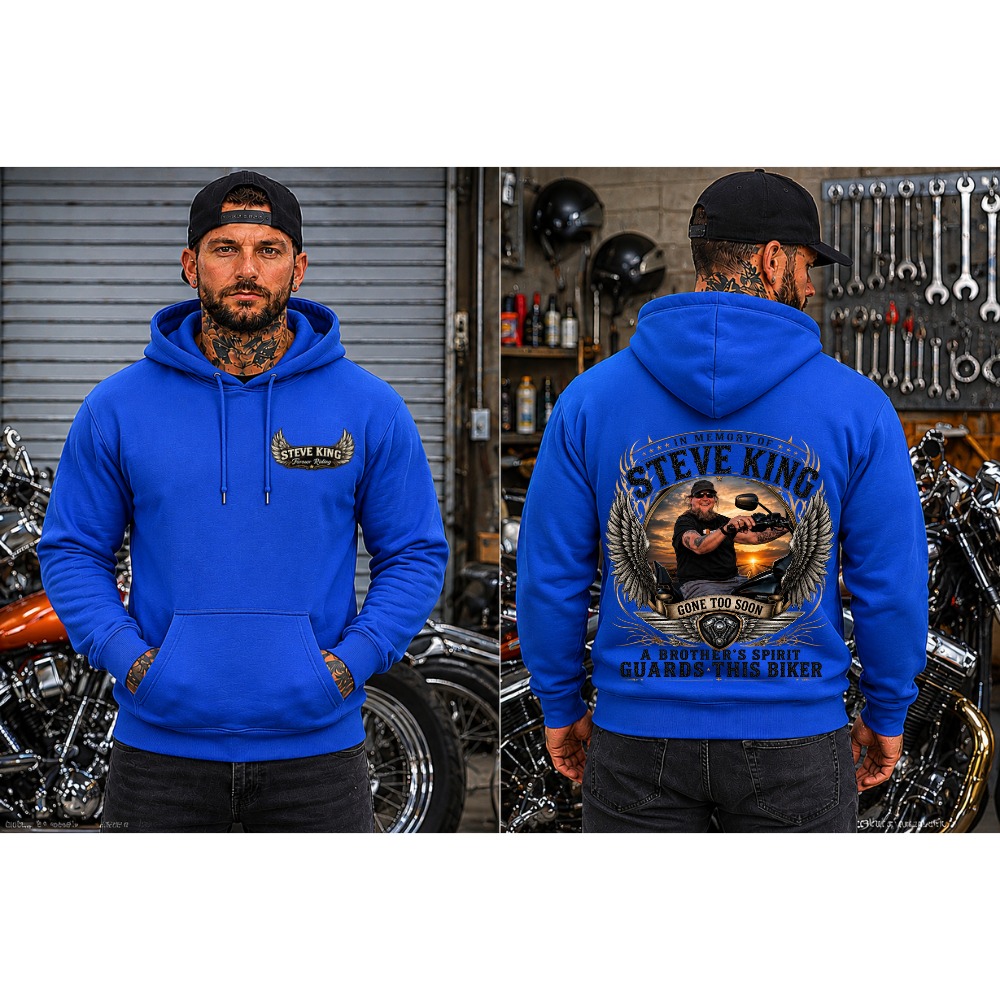 Steve King Memorial- Royal- "A Brother's Spirit Guards This Biker"