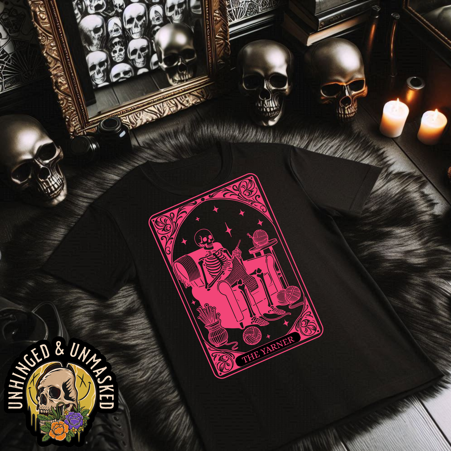 Tashi B-The Yarner-Tshirt Pink Font