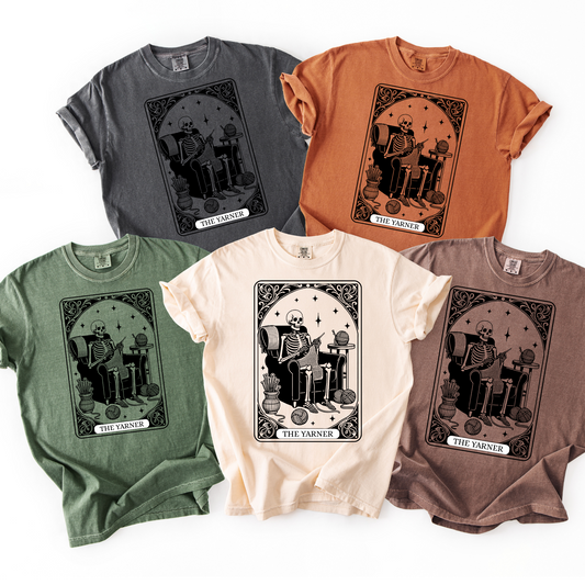 Tashi B-The Yarner- Neutral Solid- Black Font