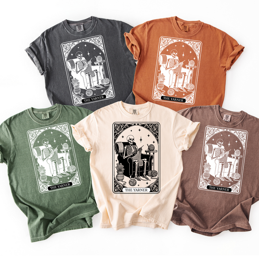 Tashi B-The Yarner- Neutral Solid- White Font