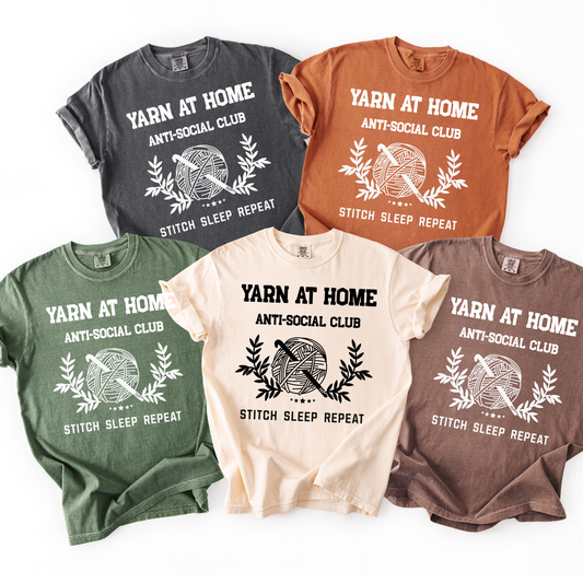 Tashi B-Yarn At Home- Neutral Solid- White Font