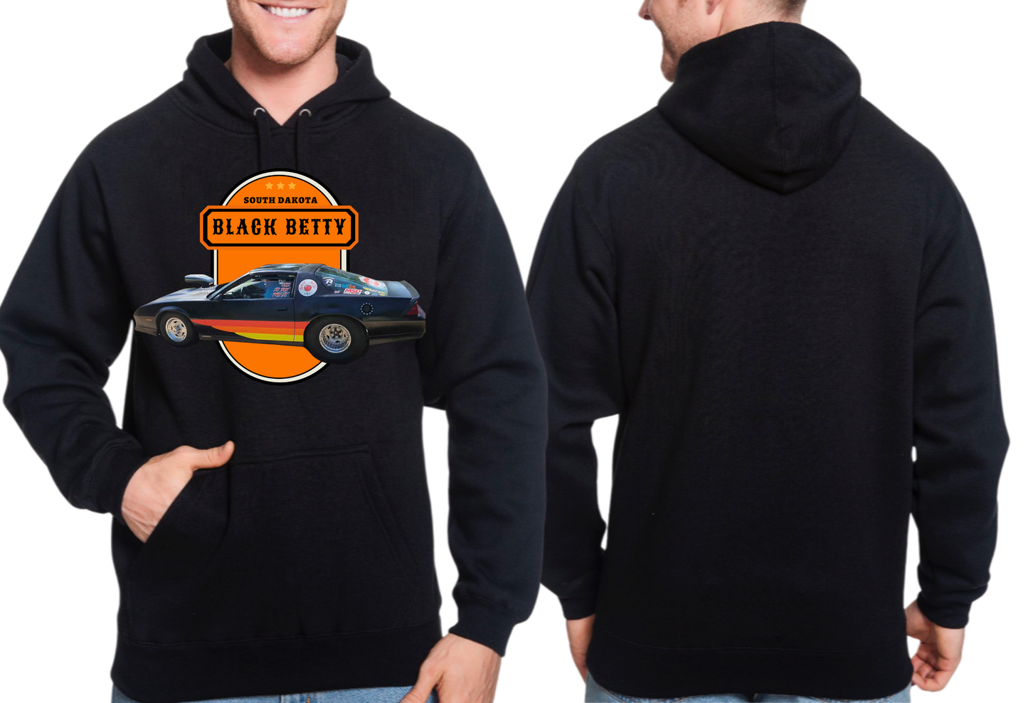 Black Betty- Black Hoodie- Oval- Full Front