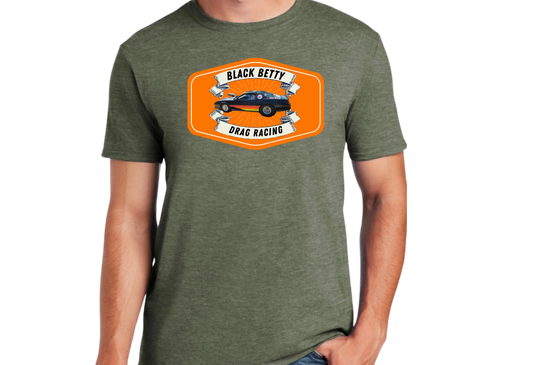 Black Betty- Military Green Tshirt- Badge- Full Front