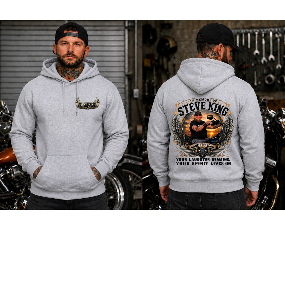Steve King Memorial- Sports Grey- "Your Laughter Remains, Your Spirit Lives On"