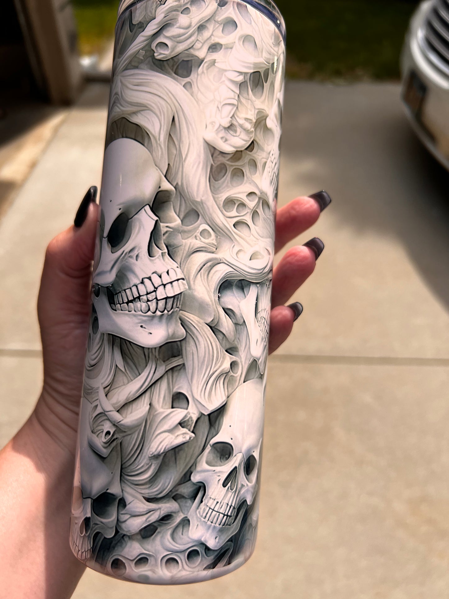 White Skulls Tumbler