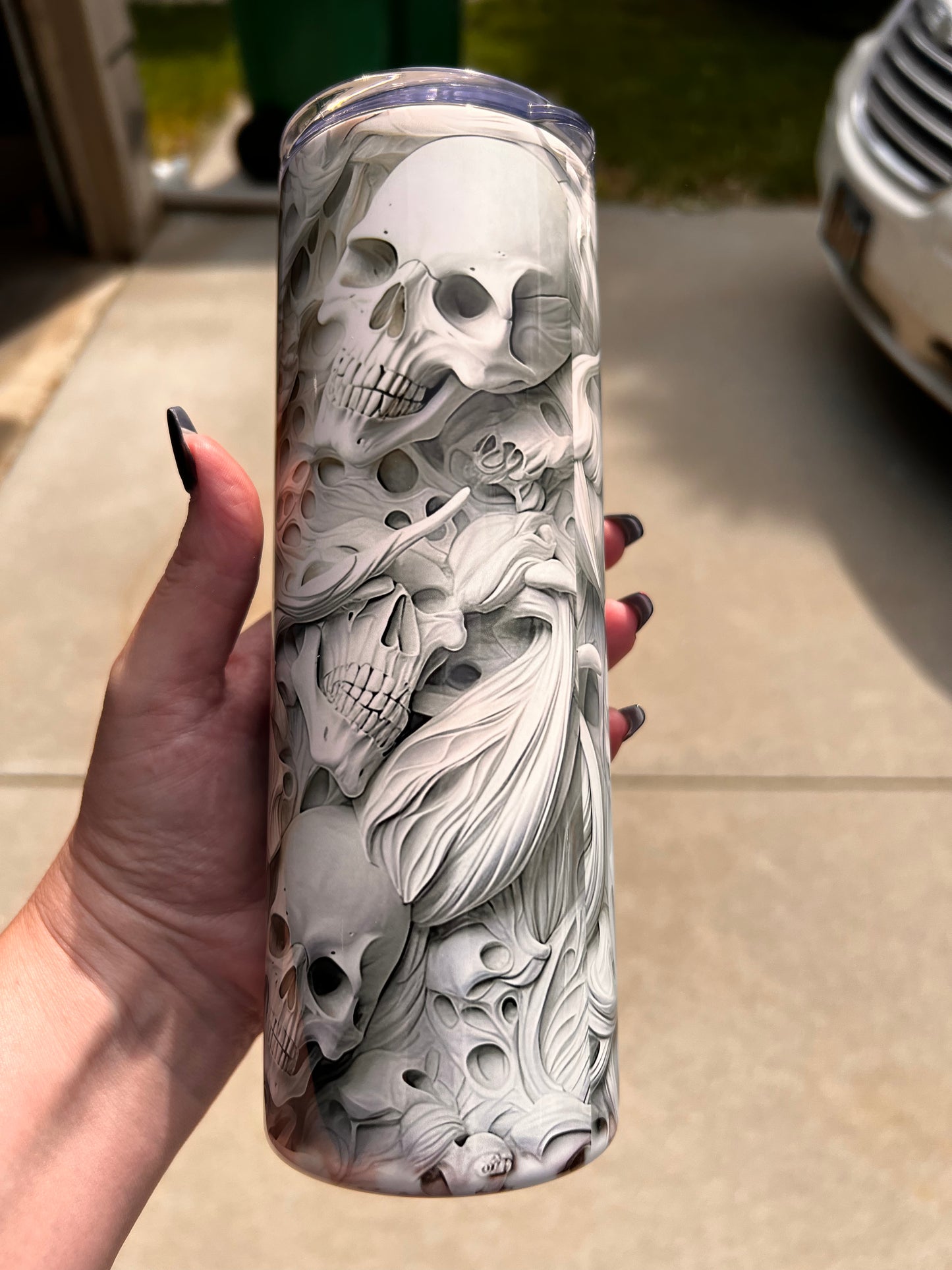 White Skulls Tumbler