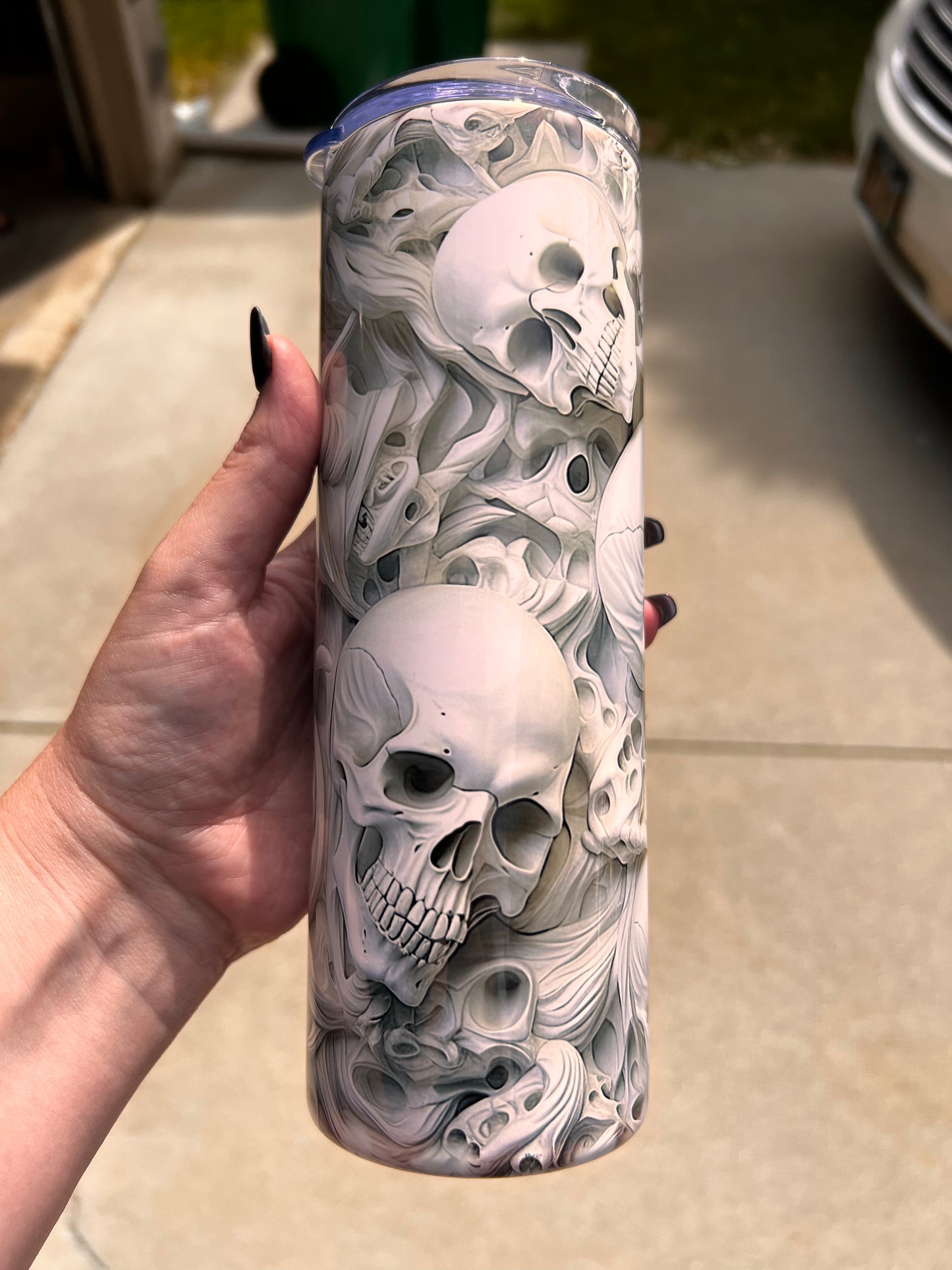 White Skulls Tumbler