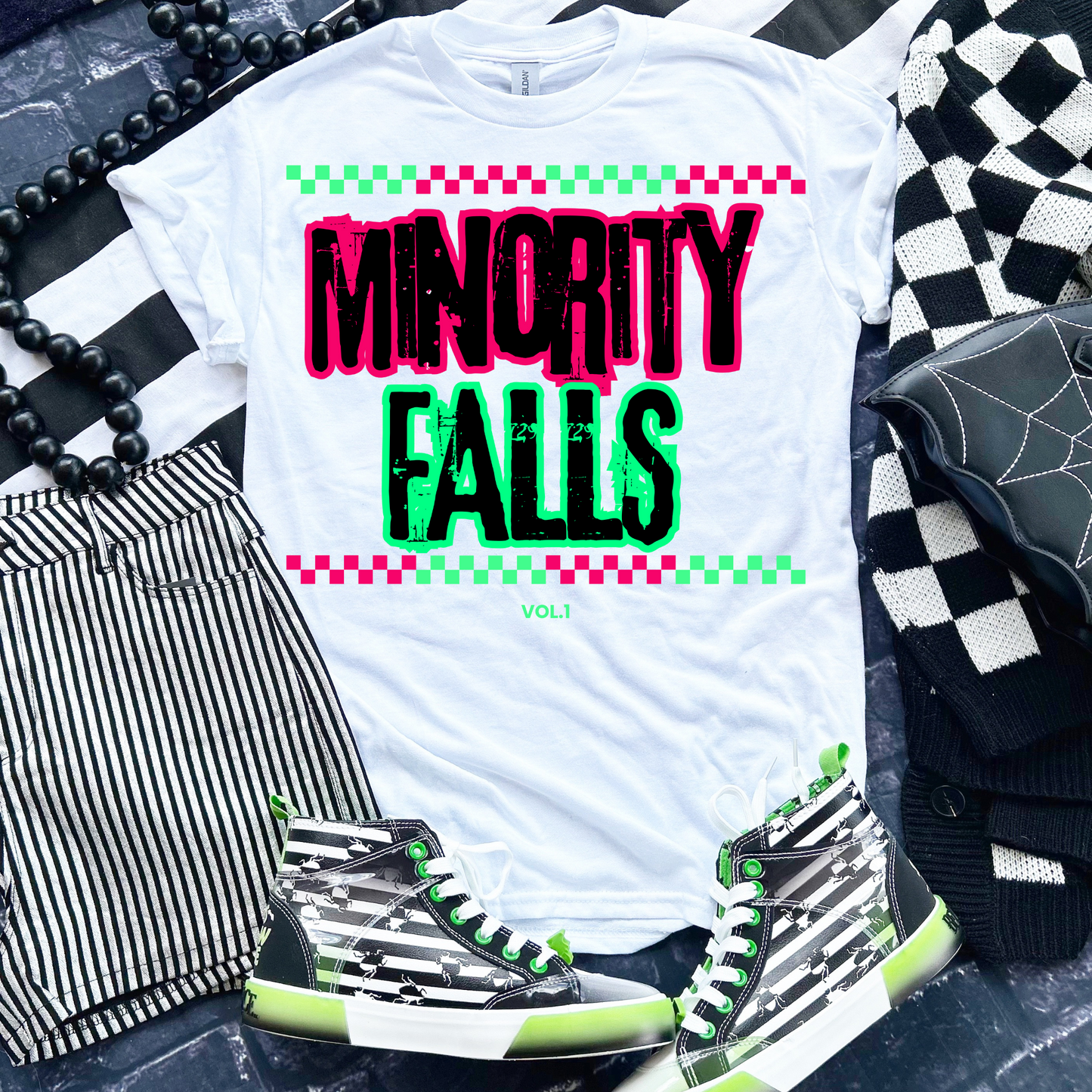 Minority Falls Merch RETAIL- CHECKERS