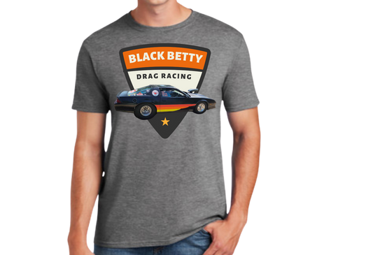Black Betty- Charcoal Tshirt- Retro- Full Front