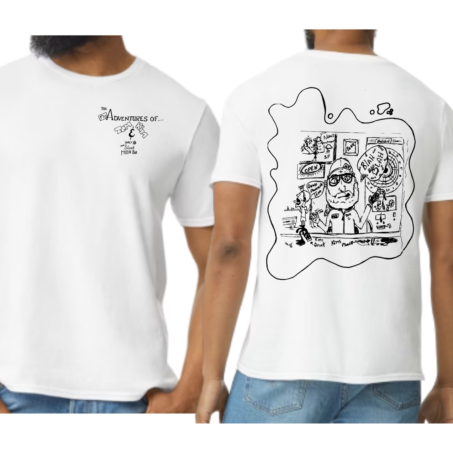 Silver Moon- White unisex tshirt